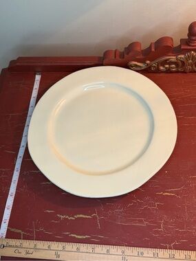 Vietri Cream Ceramic Dinner Plate